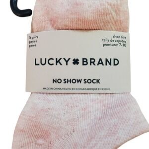 Lucky‎ Brand No Show Socks 5 Pairs Shoe Size 7-10 Kids